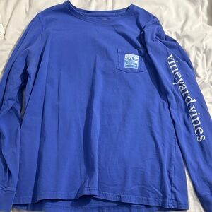 Vineyard Vines Royal Blue Graphic Long Sleeve